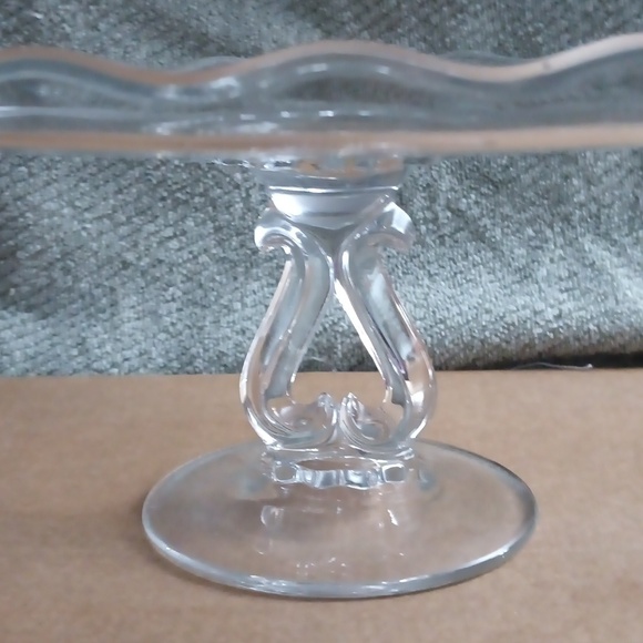 Vintage Elegant Clear Glass New Martinsville Open Pedestal...